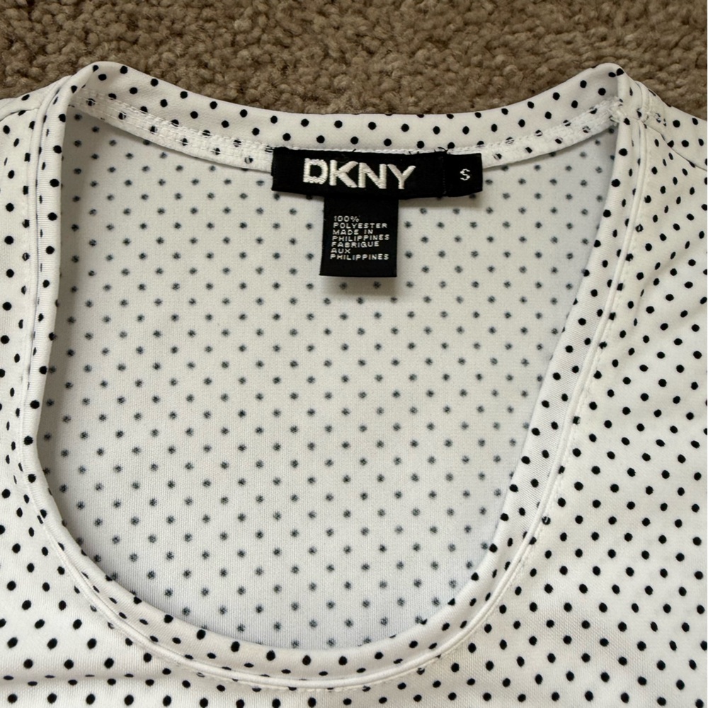 DKNY Tank Top Small Black & White Polka Dots - Picture 4 of 7